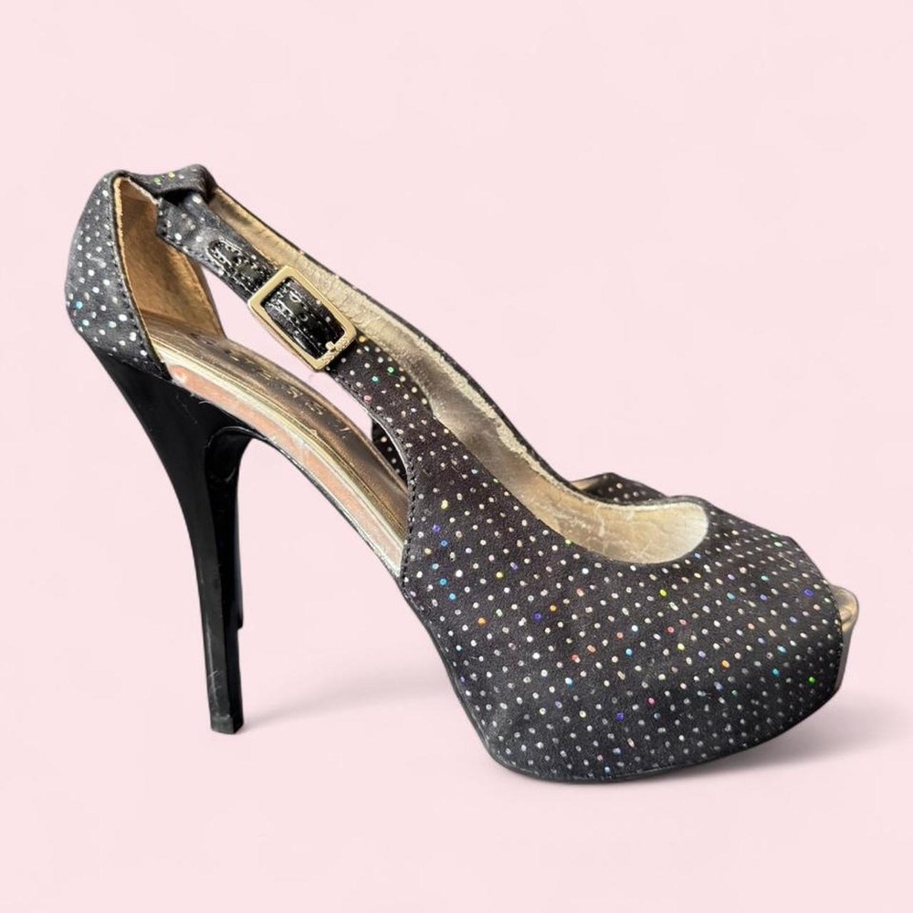 Guess Rhinestone platform heels ✨🖤 - Picture 2 of 8